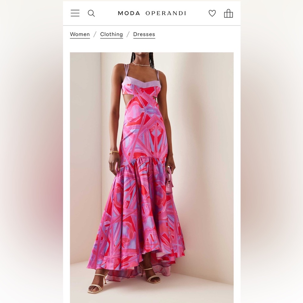 Silvia tcherassi katherine printed silk maxi dress